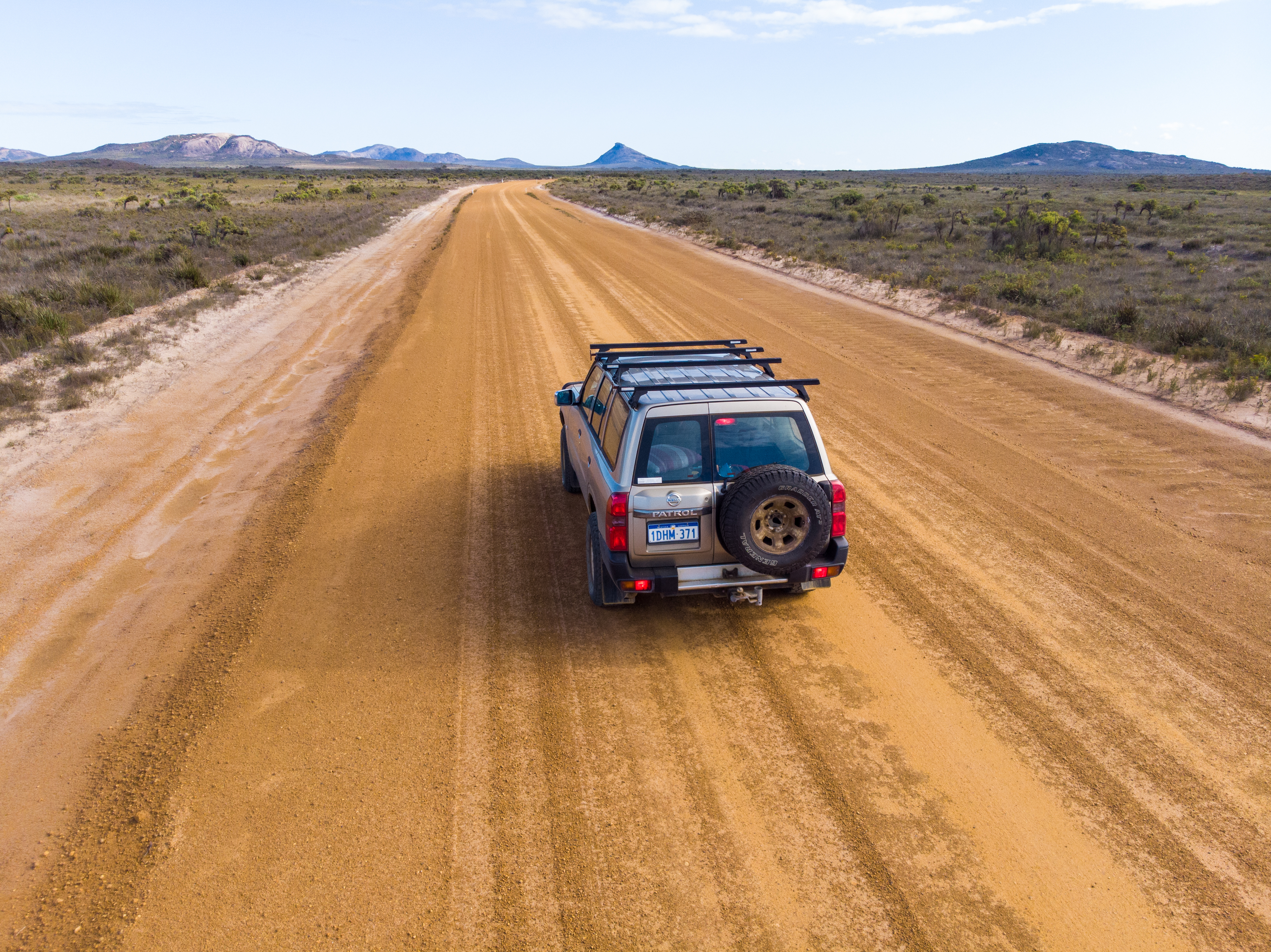 Driving in Cape Le Grand National Park, Western Australia