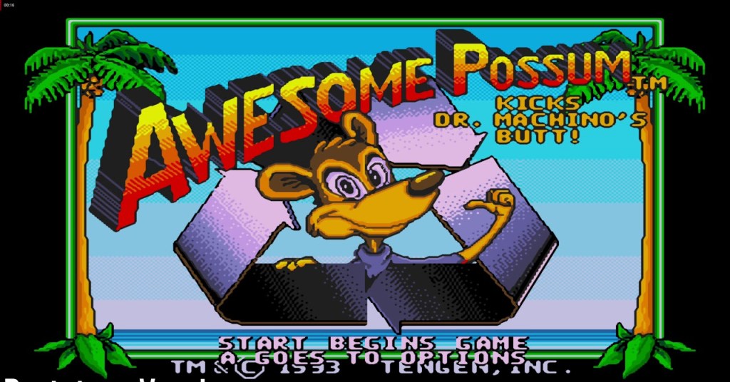 In The Games Corner – Awesome Possum….Kicks Dr Machino’s Butt, Sega&nbsp;Megadrive