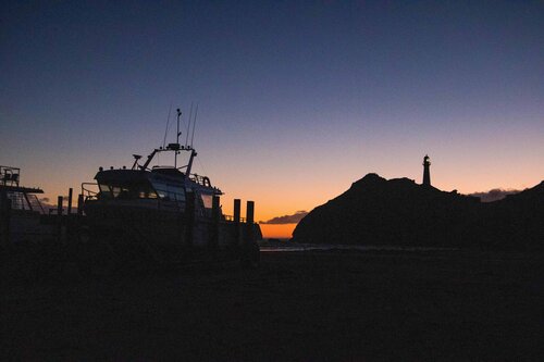 Sunrise at Castlepoint Lighthouse.