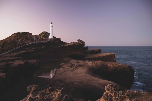 Sunset at Castlepoint Lighthouse.