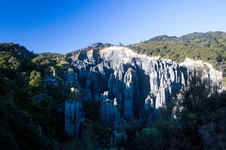 The Putangirua Pinnacles from the lookout.