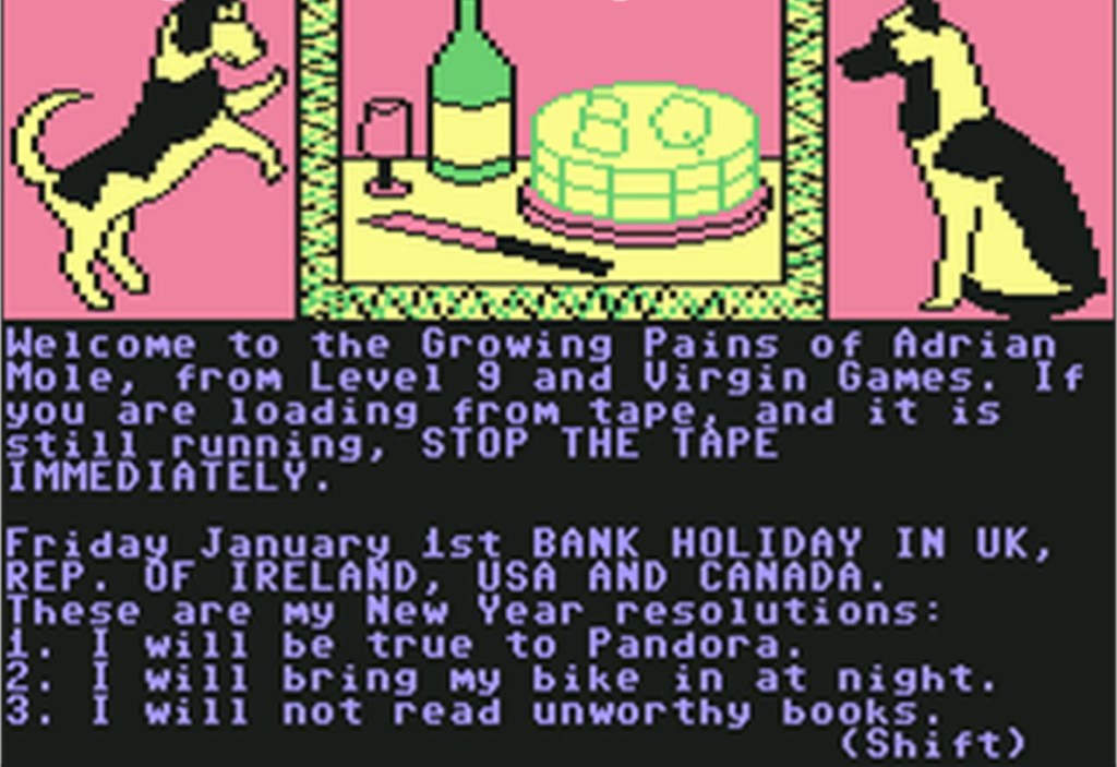 In The Games Corner… The Growing Pains of Adrian Mole, Commodore&nbsp;64