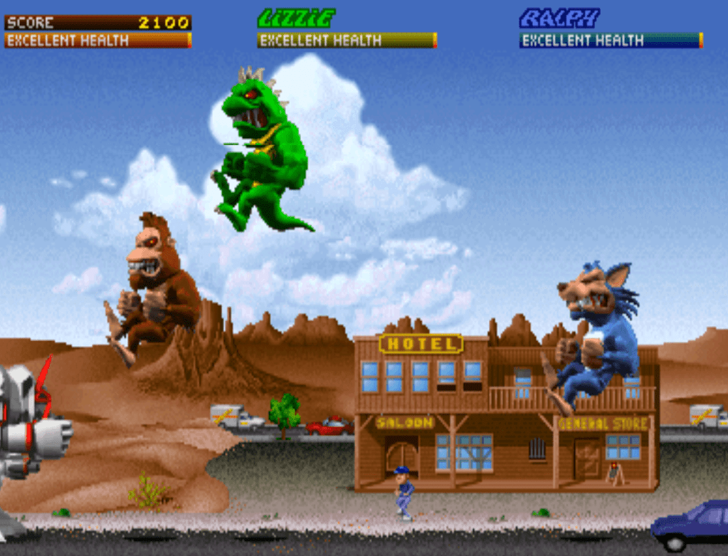 In The Games Corner – Rampage World Tour, Playstation&nbsp;One